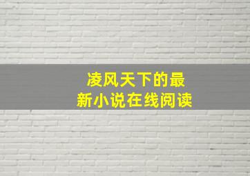 凌风天下的最新小说在线阅读