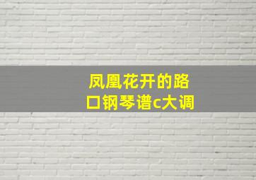 凤凰花开的路口钢琴谱c大调