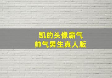 凯的头像霸气帅气男生真人版