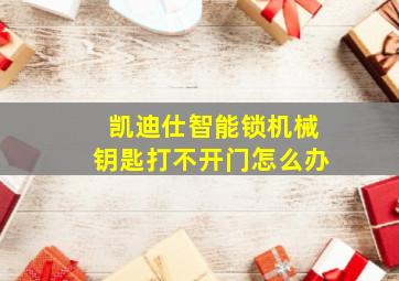 凯迪仕智能锁机械钥匙打不开门怎么办