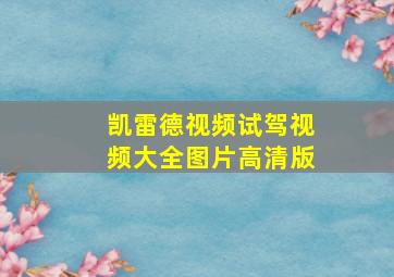 凯雷德视频试驾视频大全图片高清版