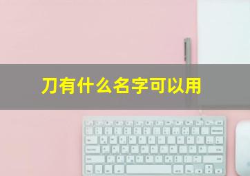 刀有什么名字可以用