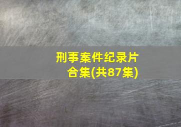 刑事案件纪录片合集(共87集)