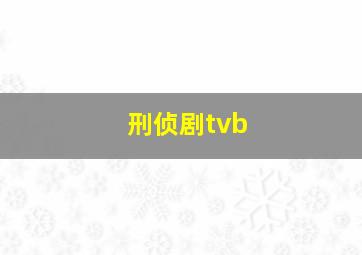 刑侦剧tvb