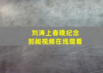 刘涛上春晚纪念郭昶视频在线观看