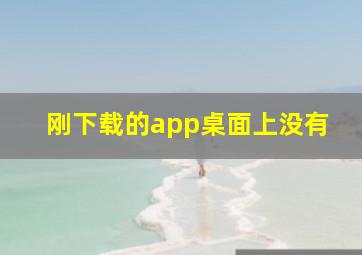 刚下载的app桌面上没有