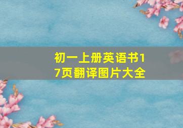 初一上册英语书17页翻译图片大全