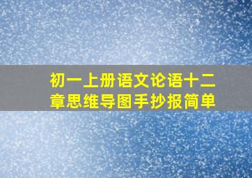 初一上册语文论语十二章思维导图手抄报简单