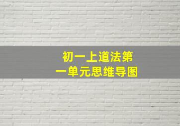 初一上道法第一单元思维导图