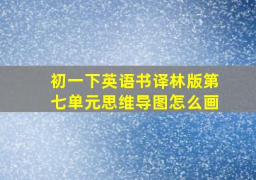 初一下英语书译林版第七单元思维导图怎么画