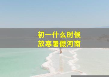 初一什么时候放寒暑假河南