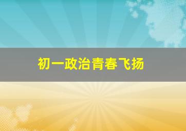 初一政治青春飞扬