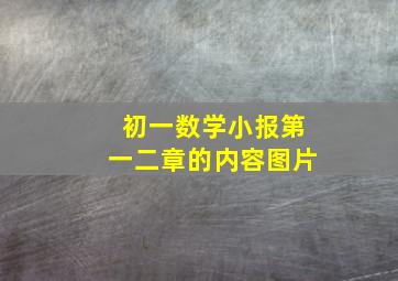 初一数学小报第一二章的内容图片