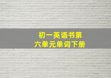 初一英语书第六单元单词下册