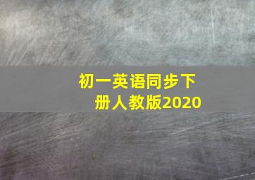 初一英语同步下册人教版2020