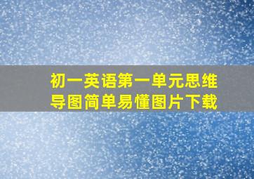 初一英语第一单元思维导图简单易懂图片下载