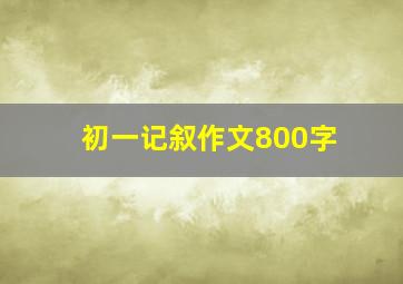 初一记叙作文800字