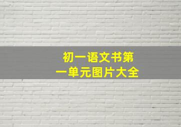 初一语文书第一单元图片大全