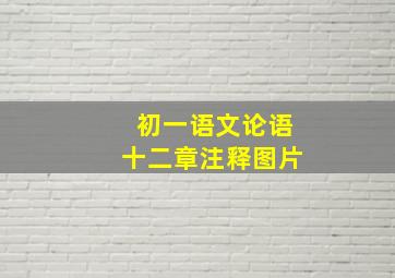 初一语文论语十二章注释图片