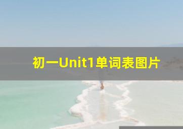 初一Unit1单词表图片