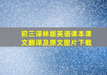 初三译林版英语课本课文翻译及原文图片下载