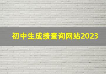 初中生成绩查询网站2023