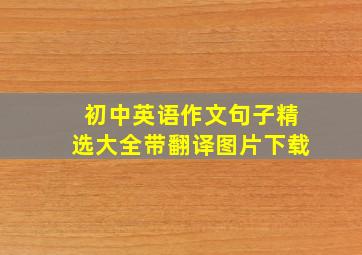 初中英语作文句子精选大全带翻译图片下载