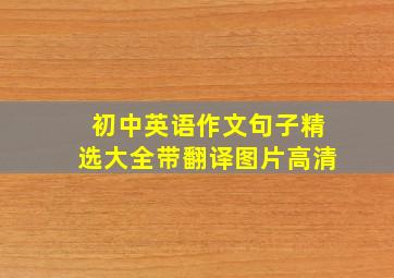 初中英语作文句子精选大全带翻译图片高清