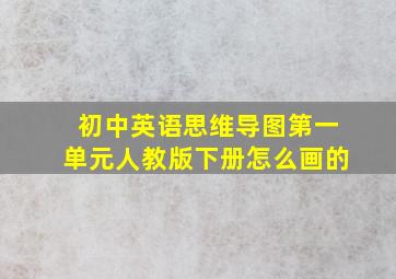 初中英语思维导图第一单元人教版下册怎么画的