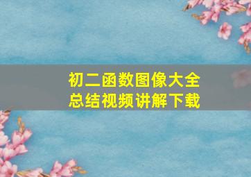 初二函数图像大全总结视频讲解下载