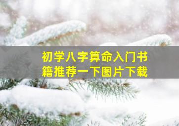 初学八字算命入门书籍推荐一下图片下载