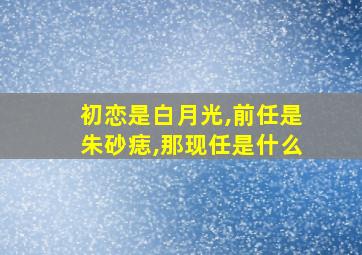 初恋是白月光,前任是朱砂痣,那现任是什么