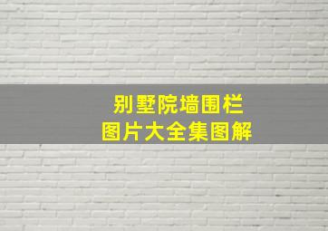 别墅院墙围栏图片大全集图解