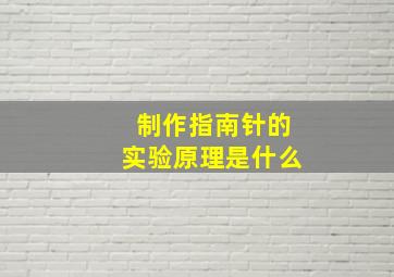 制作指南针的实验原理是什么