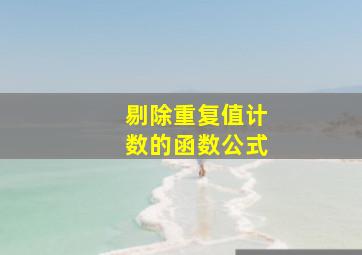 剔除重复值计数的函数公式