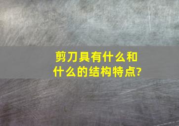 剪刀具有什么和什么的结构特点?