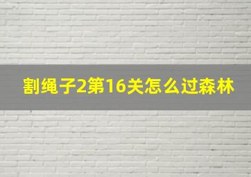 割绳子2第16关怎么过森林