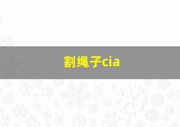 割绳子cia