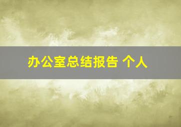 办公室总结报告 个人