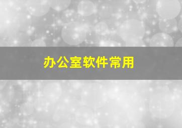 办公室软件常用