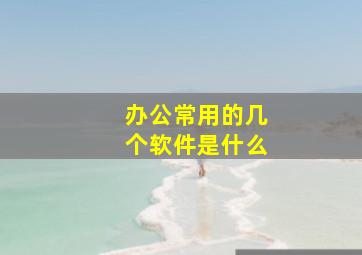 办公常用的几个软件是什么