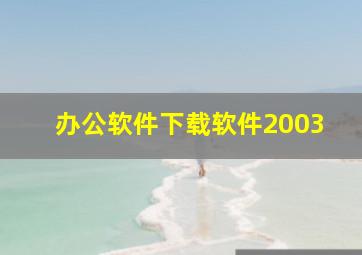 办公软件下载软件2003