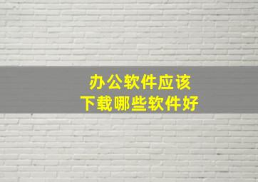 办公软件应该下载哪些软件好