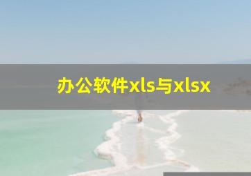 办公软件xls与xlsx