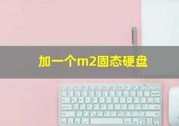 加一个m2固态硬盘