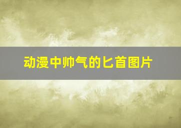 动漫中帅气的匕首图片