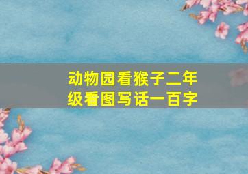 动物园看猴子二年级看图写话一百字