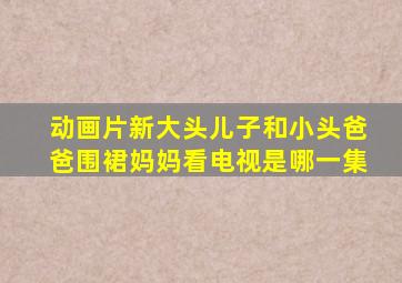 动画片新大头儿子和小头爸爸围裙妈妈看电视是哪一集