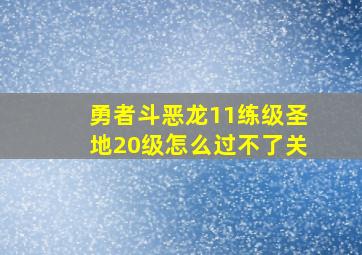 勇者斗恶龙11练级圣地20级怎么过不了关