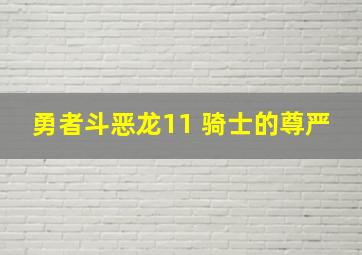 勇者斗恶龙11 骑士的尊严